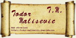 Todor Mališević vizit kartica